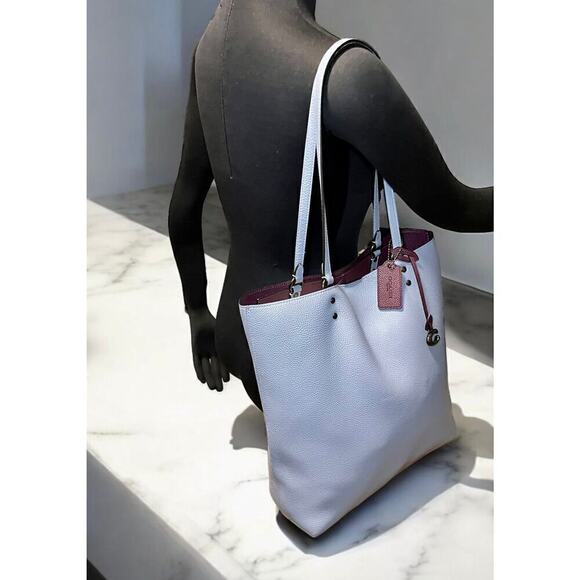 Coach 88341 Plaza Polished Pebble Leather Tote Bag - Picture 7 of 10